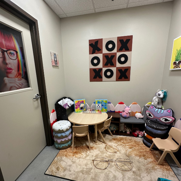 kids corner play area inside Sweet View Optical Studio