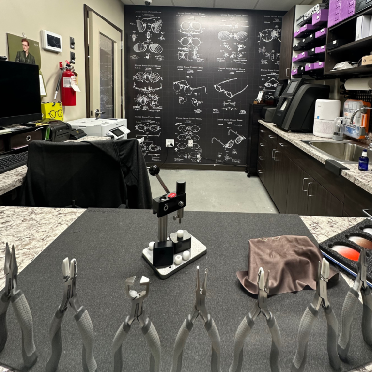 Organized optical lab environment prepared for student educational field trips