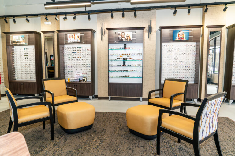 Sweet View Optical Studio interior in Sugar Hill Georgia